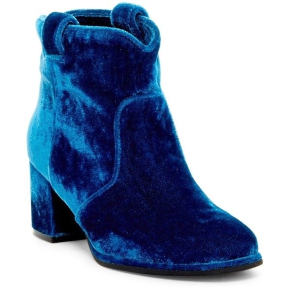 Jeffrey Campbell Shoes - Jeffrey Campbell Blue Velvet Azure Heel Boot SZ 9